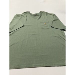 Carhartt‎ Pocket T-Shirt Men 3XL Work Rugged Minimal Basic Cotton Blend Green